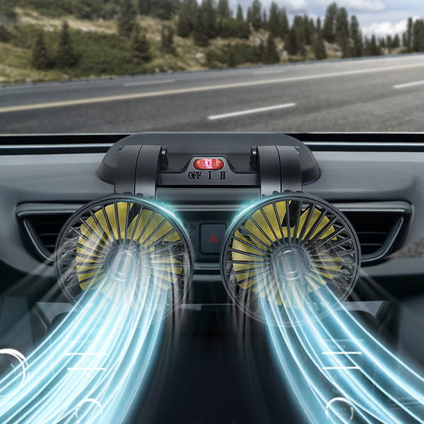 AIRFLOW MAX - VENTILADOR DUAL PARA COCHE