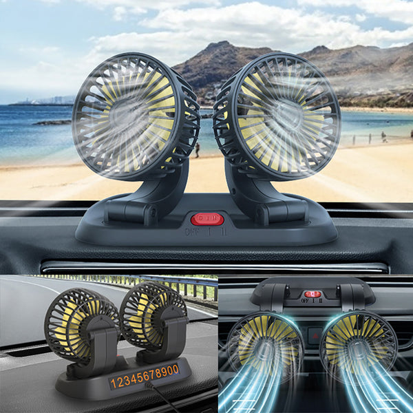 AIRFLOW MAX - VENTILADOR DUAL PARA COCHE